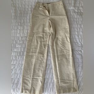 Zara linen look straight leg trouser